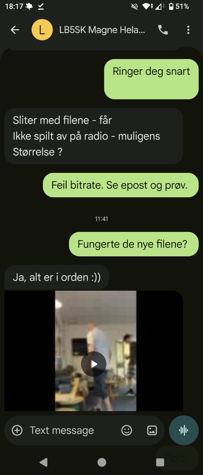 SMS troubleshooting of voice keyer files